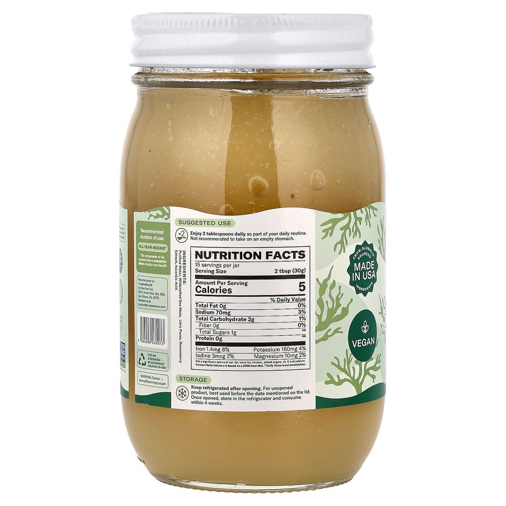 True Sea Moss, гель с дикорастущим морским мхом, 473 мл (16 жидк. унций)