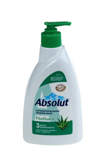 Мыло жидкое Абсолют антибактериальное с ароматом Алоэ пластиковый флакон 500мл дозатор ABSOLUT