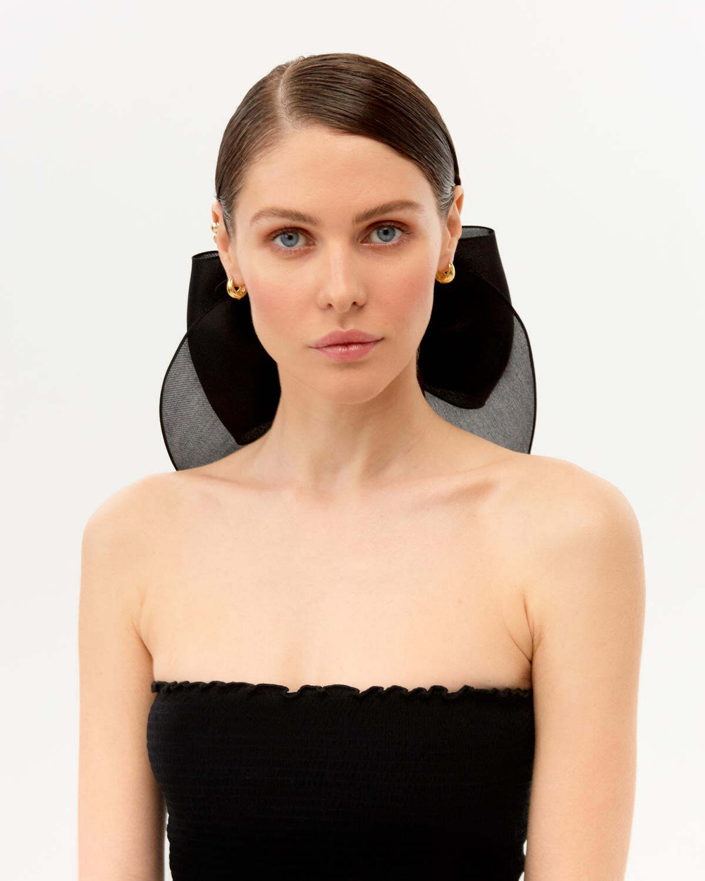 Бант объемный черный L