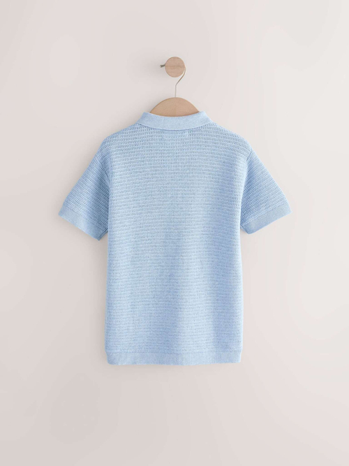 Поло вязаное для мальчика Next E27-918, Голубой