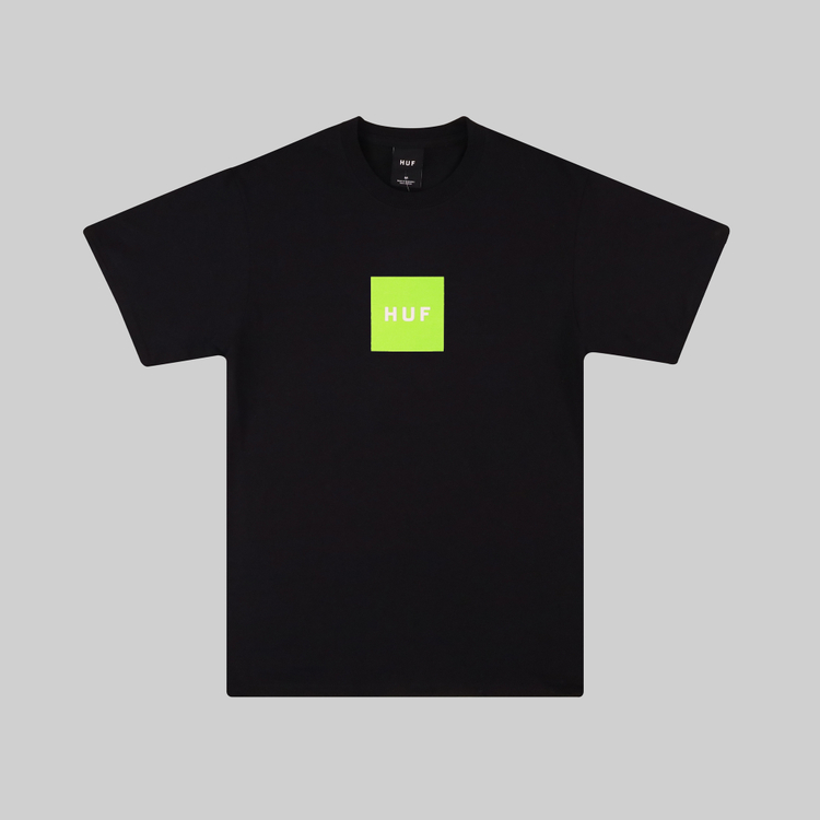 Футболка мужская HUF Essentials Box Logo артикул:TS01666-BLACK - купить в магазине Дайс