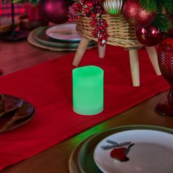 ULD-F052 RGB RC CANDLE Фигура светодиодная Свеча на батарейках 2АА не в-к. 7.5х10 см. 1 светодиод. RGB свет. Пульт ДУ в-к. TM Uniel
