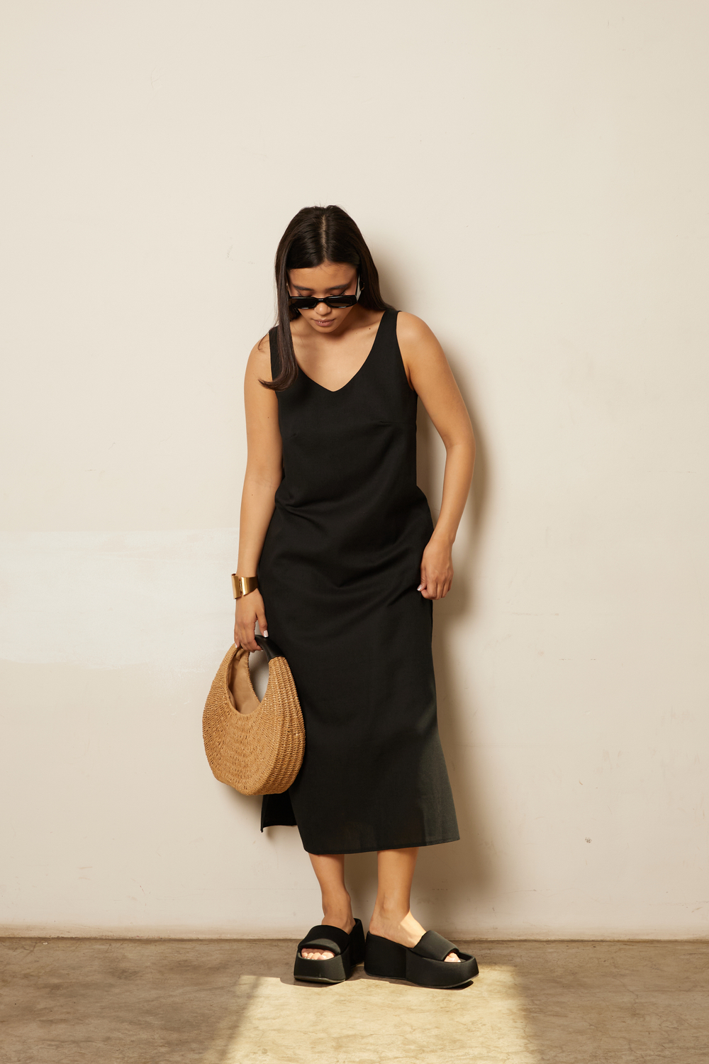 Сарафан льняной прямой