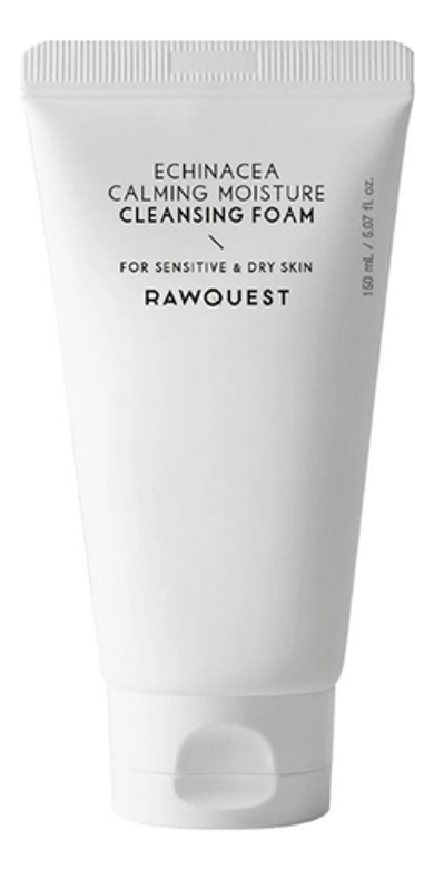 RAWQUEST Увлажняющая пенка для лица с экстрактом эхинацеи ECHINACEA CALMING MOISTURE CLEANSING FOAM,150 мл