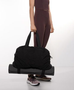 Oysho Спортивная сумка со сборками, черный