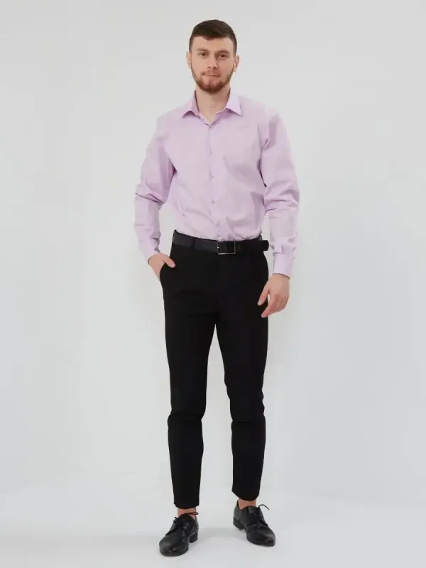 Рубашка классическая CLASSIC FIT с длинным рукавом, сиреневая
