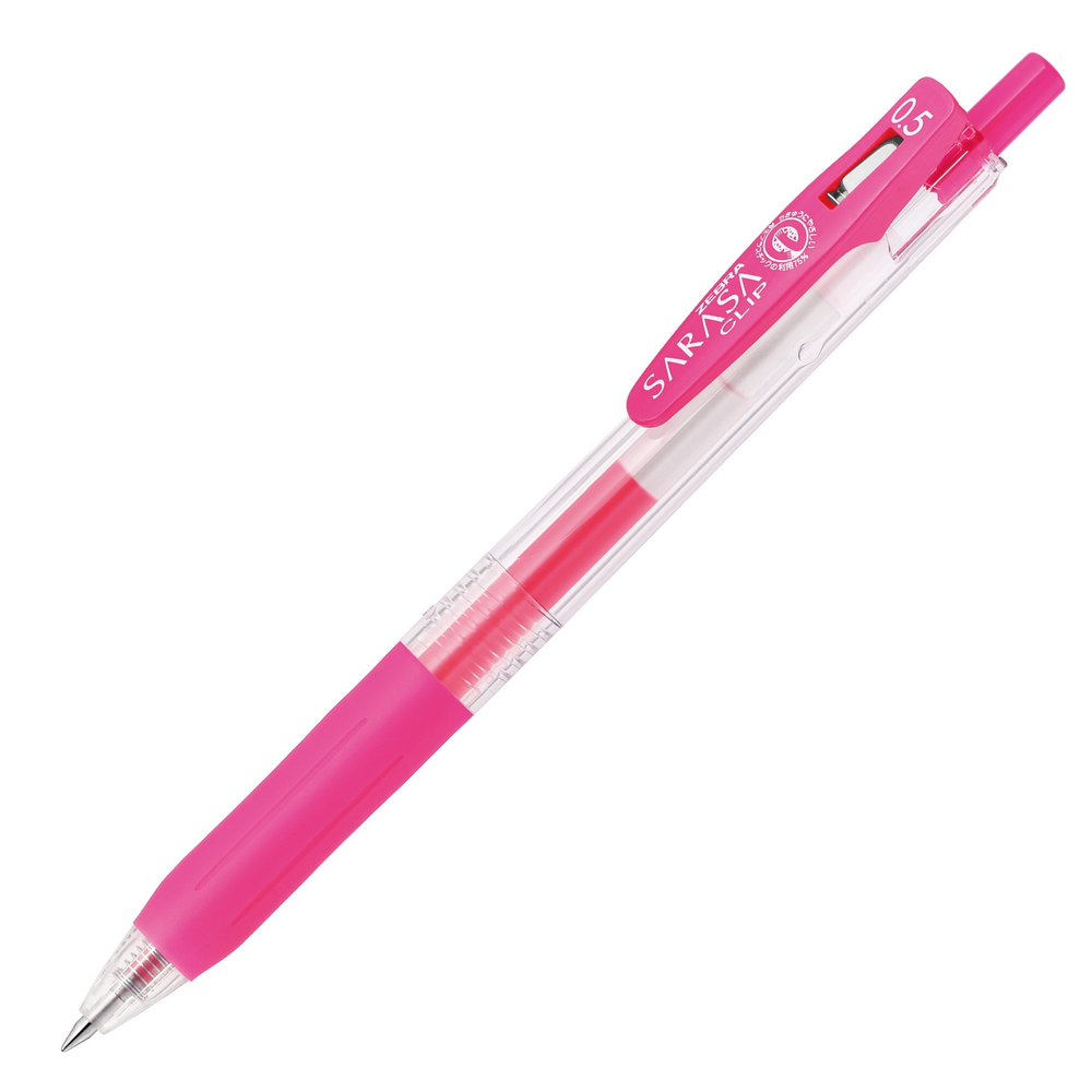 Ручка гелевая Zebra Sarasa Clip Neon Colors (неоново-розовая 0,5 мм)