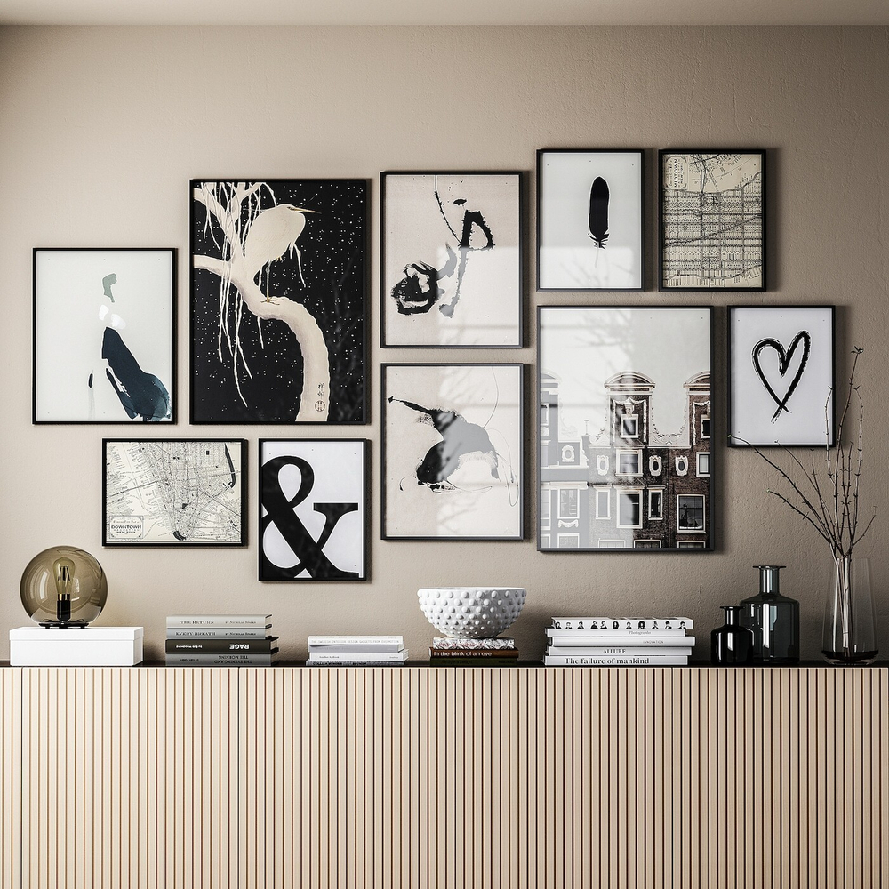 IKEA LOMVIKEN  (ИКЕА ЛОМВИКЕН)  -  Рамка, черная, 40x50 см