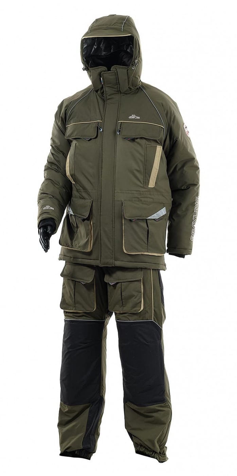 Зимний костюм "Камчатка" (таслан, хаки), GRAYLING, Novatex