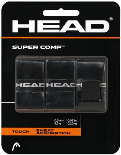 Намотки теннисные Head Super Comp black 3P