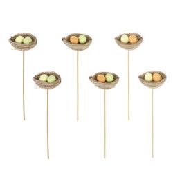 GAEM Набор из 6-ти изделий декоративных (вставка) "Гнездо" (6*2), L6,5 W5,5 H25,5 см