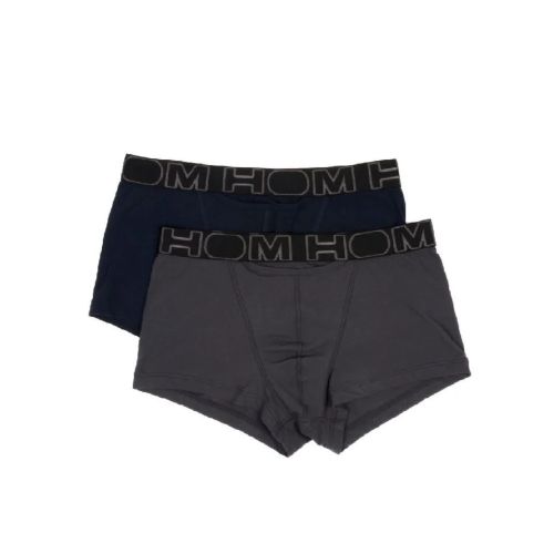 Мужские трусы боксеры набор из 2-х штук (темно-синие,серые) HOM BOXERLINES #2 Boxer Briefs HO1 2p 400405_40V006