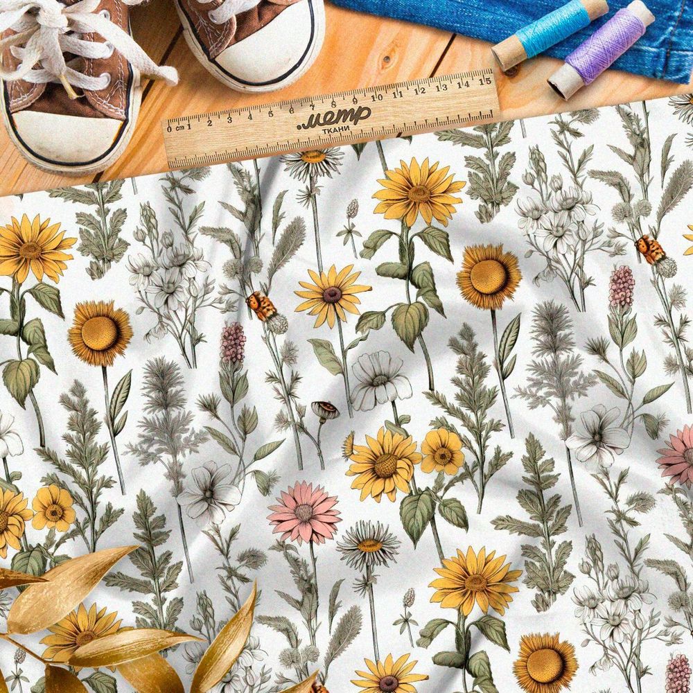 Ткань Барби летняя цветочная мелодия