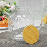 Чайник заварочный 1,8л стеклянный с бамбуковой крышкой, BZ-CH106