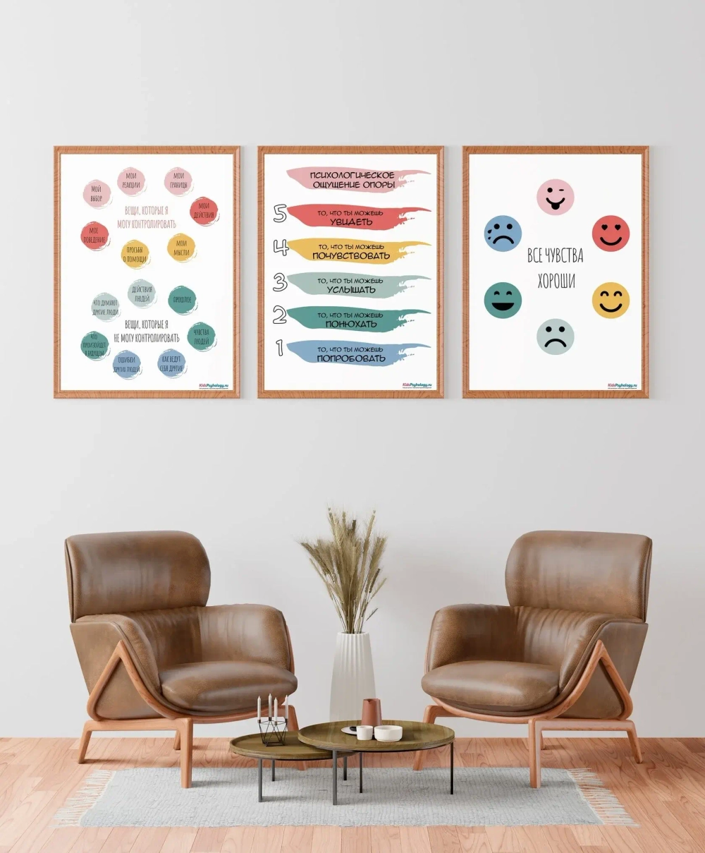 Набор из 6 плакатов для кабинета педагога-психолога