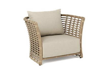 "Валенсия" кресло из искусственного ротанга, цвет соломенный