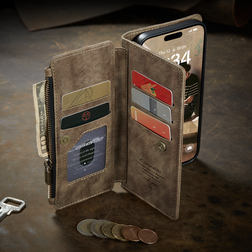 Многофункциональный чехол-кошелек CaseMe 3 in 1 Matte Wallet для iPhone 17