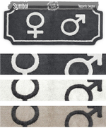 Коврик для ванной "Символ" 3 вида, 55x120см Хлопок