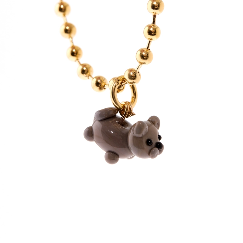 Колье Мой Любимый Пушистик на Цепочке – Серый кот