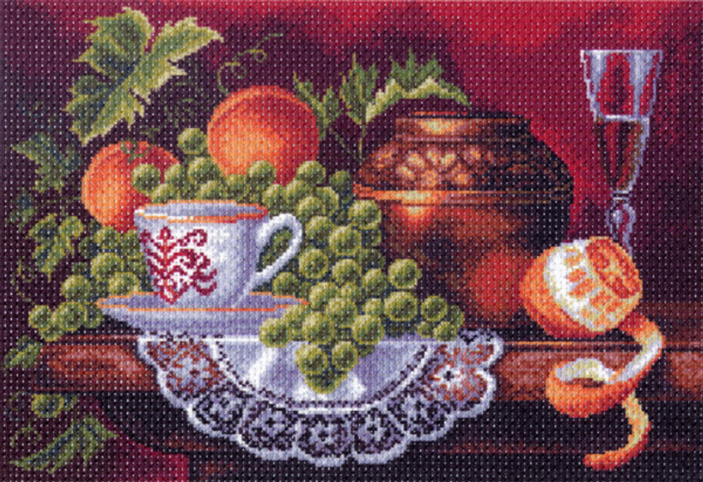 "Фруктовый пир"-1353 канва с рисунком