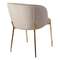 Стул Coral, серо-бежевый велюр с золотыми ножками
