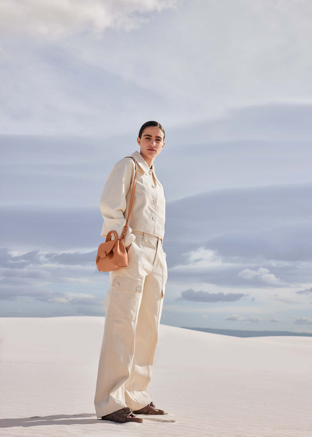 Сумка Polene Numéro Un Nano EDITION TEXTURED PEACH