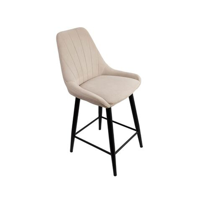 Стул Марино полубарный (эмаль черный муар, ткань Catania Humus)