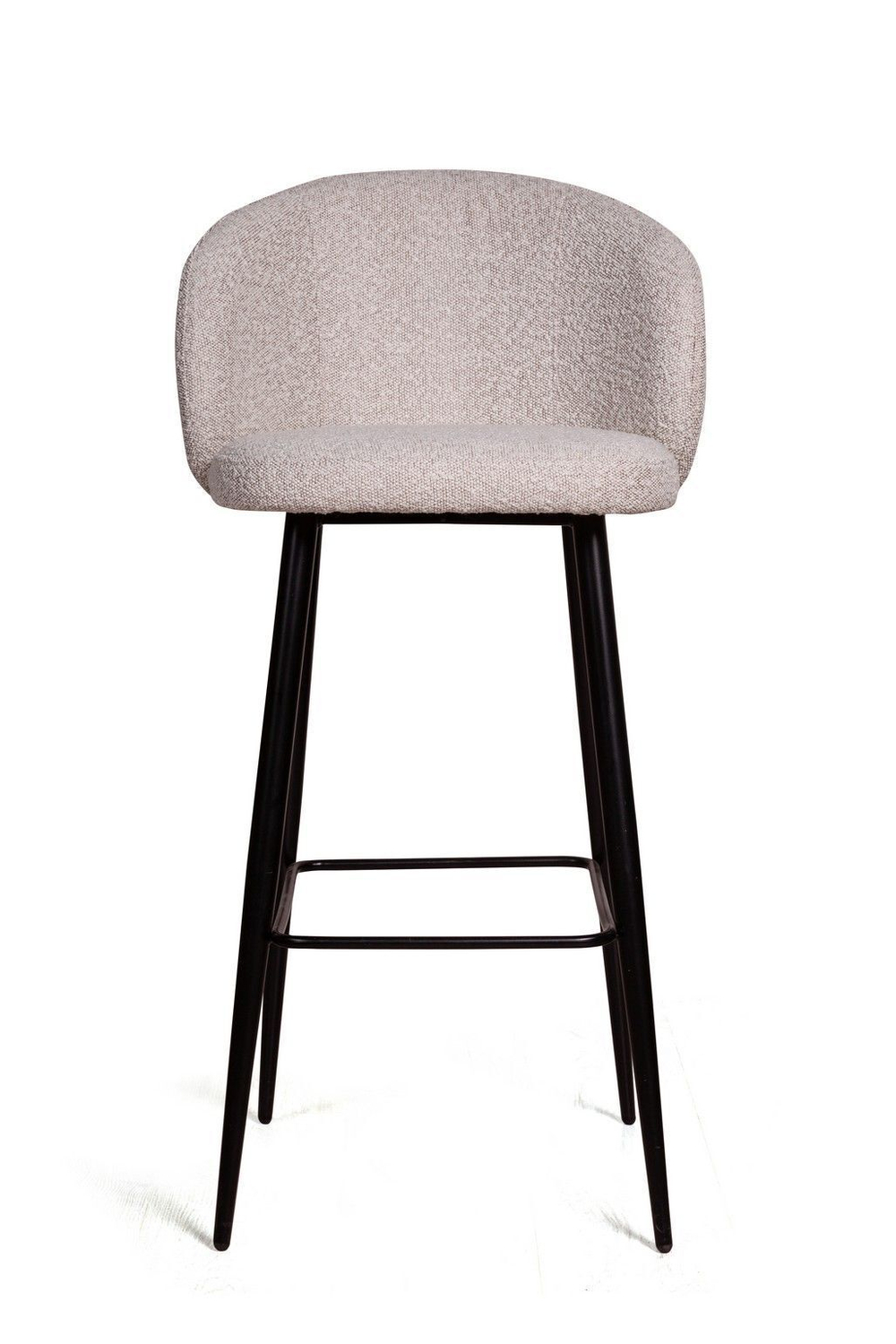 Стул барный Vito, букле серый / опора конус