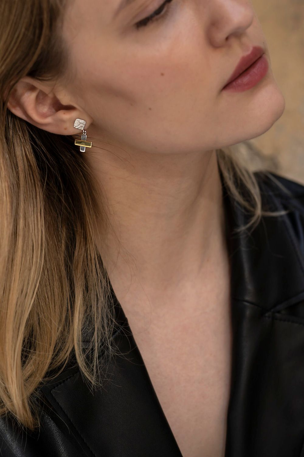 Серьги-кресты Мозаика