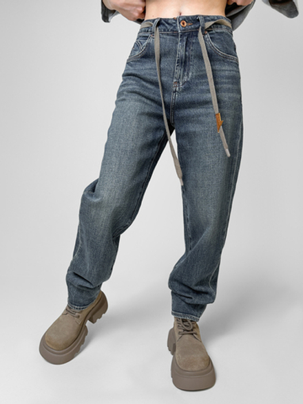 Джинсы Loloblues 50501 широкие со шнурком