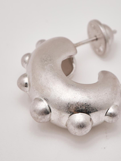 Massimo Dutti Серьги с деталями в форме пузырьков, серебряный