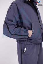 Толстовка ортопедическая с молниями по верху рукавов. Размер XS-M (44-48). Цвет ТЕМНО-СЕРЫЙ. Ткань ТРИКОТАЖ