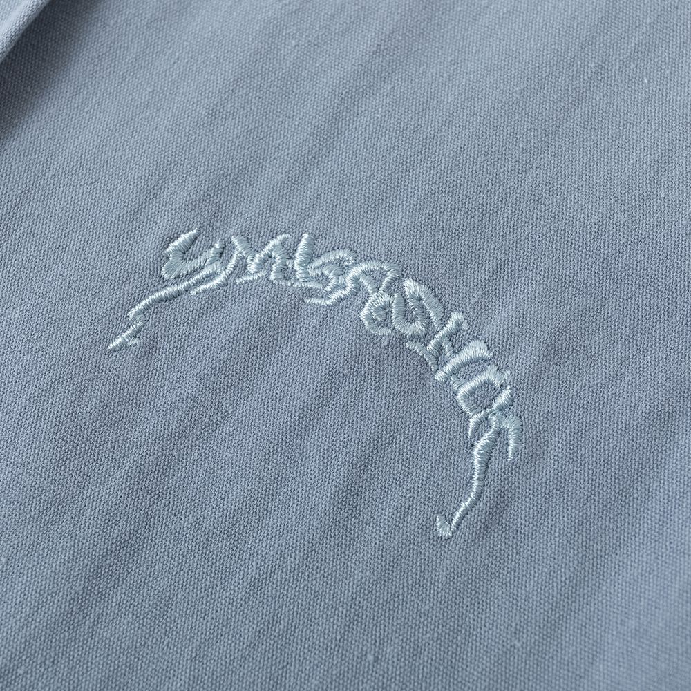 Сорочка Ymkashix Puff песочный/пыльно-синий