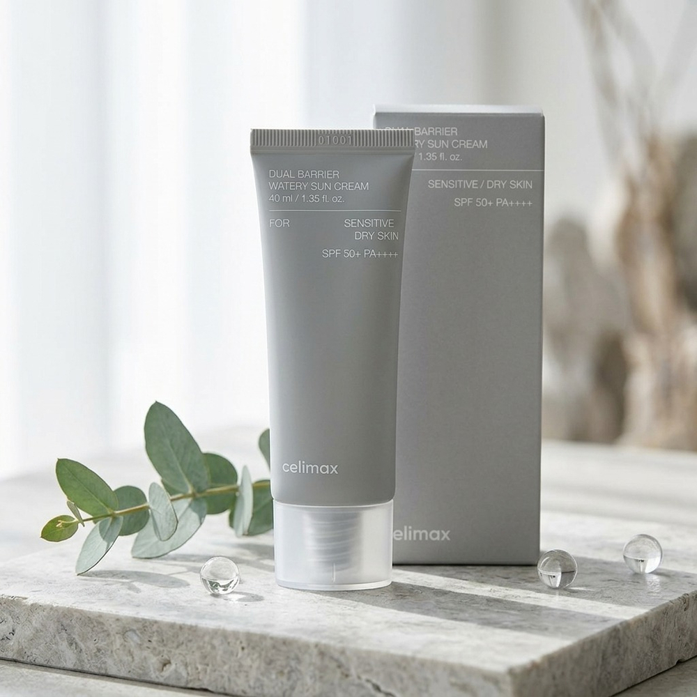Солнцезащитный крем с комплексом церамидов Celimax Dual Barrier Watery Sun Cream SPF50+ PA++++, 40мл