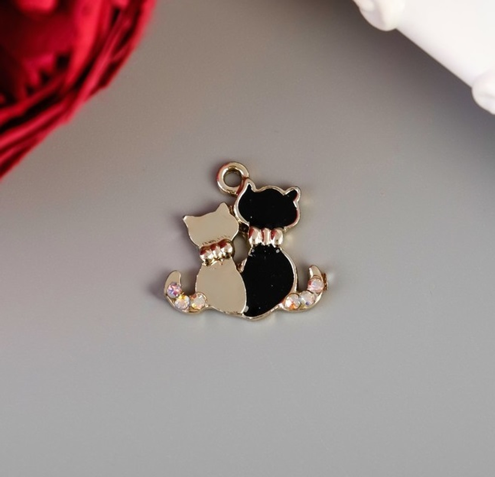 Подвеска "Котята" золото 1,9х1,8 см