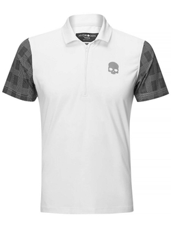 Теннисное поло Hydrogen Tech Zipped Polo - white/black