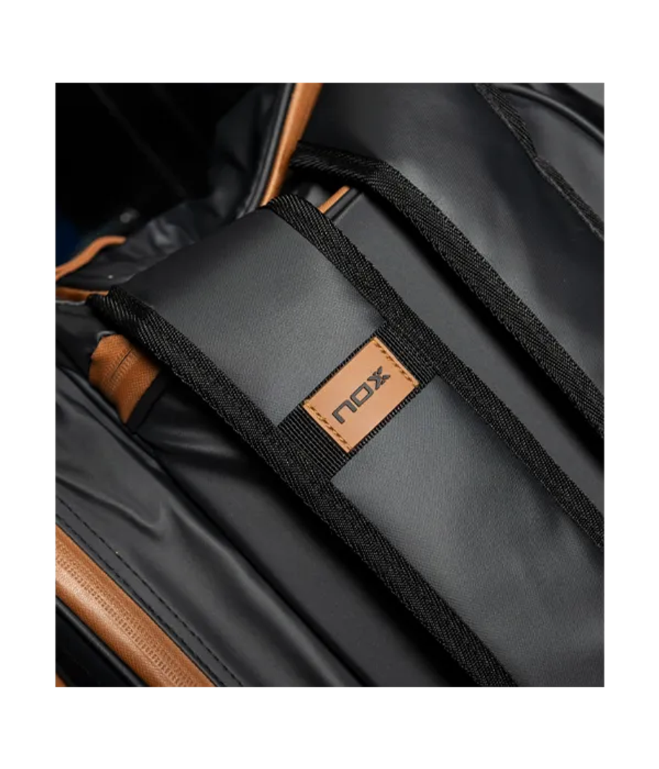 Сумка для падел NOX Luxury Open Series Black-Brown 2024 – элегантная и вместительная