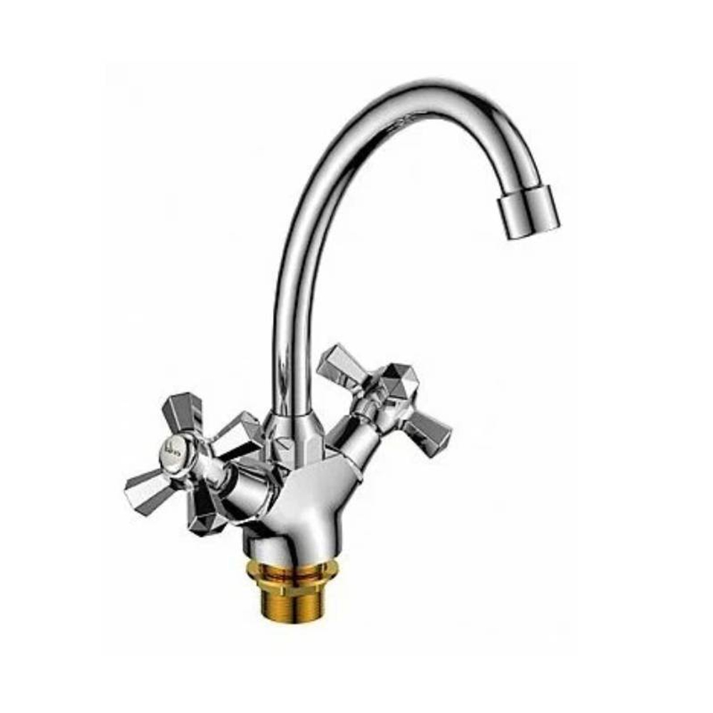 смеситель кухня LEDEME крест керамика с гайкой L4990