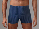 Удобные мужские боксеры в полоску (Размер: XXL) (Цвет: синий)