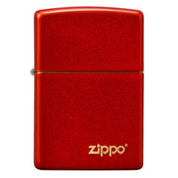 Зажигалка Zippo Classic с логотипом и покрытием Metallic Red