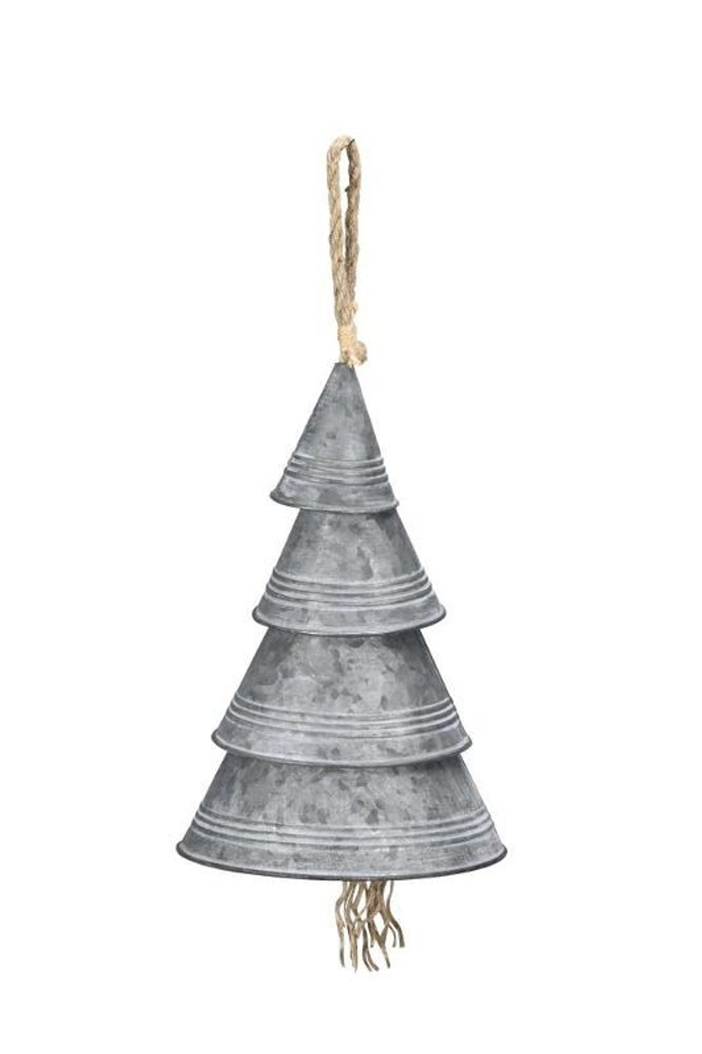Подвесной декор "Колокол-елка" большой 19,5x30см + 12см подвес, металл