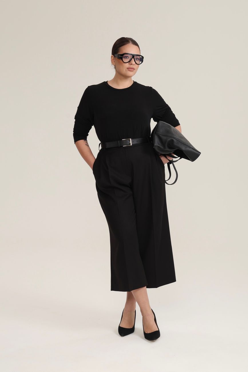 Брюки-кюлоты, черный