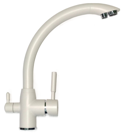 Смеситель VICTORIA белый №923, туман, белый хлопок №36