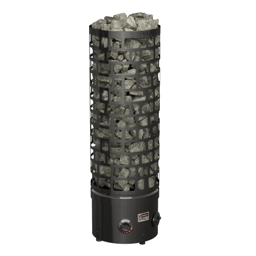 SAWO Электрическая печь Aries напольная, с пультом, 4,5 кВт, черная, артикул ARI3-45NB-BL-P-C