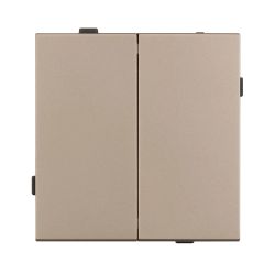 Механизм выключателя двухклавишный проходной SWT-TENDO-MKP2-PL-GD (230V, 10A) (Arlight, Песочный) 054069