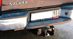 Фаркоп Oris на Nissan Navara со ступенькой 2005- (паспорт и сертификат в комплекте,без электрики) 4360-F