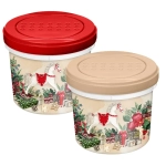 Банка с завинчивающейся крышкой 0,7л с декором Игрушки, Микс