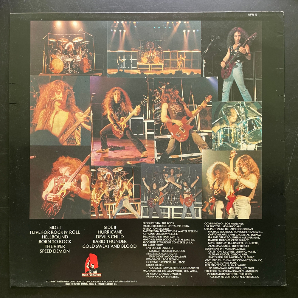 The Rods ‎– Live (Англия 1983г.)