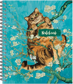 Тетрадь общая 96 листов на металлическом гребне "В стиле Ван Гога"