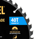 Пильный диск по дереву ф250 х 30 мм, 40 зубьев Denzel